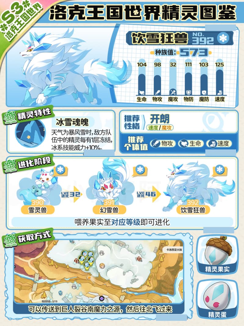 《洛克王国：世界》S3赛季饮雪狂兽性格捕捉全攻略