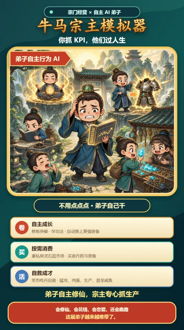 牛马宗主模拟器截图2
